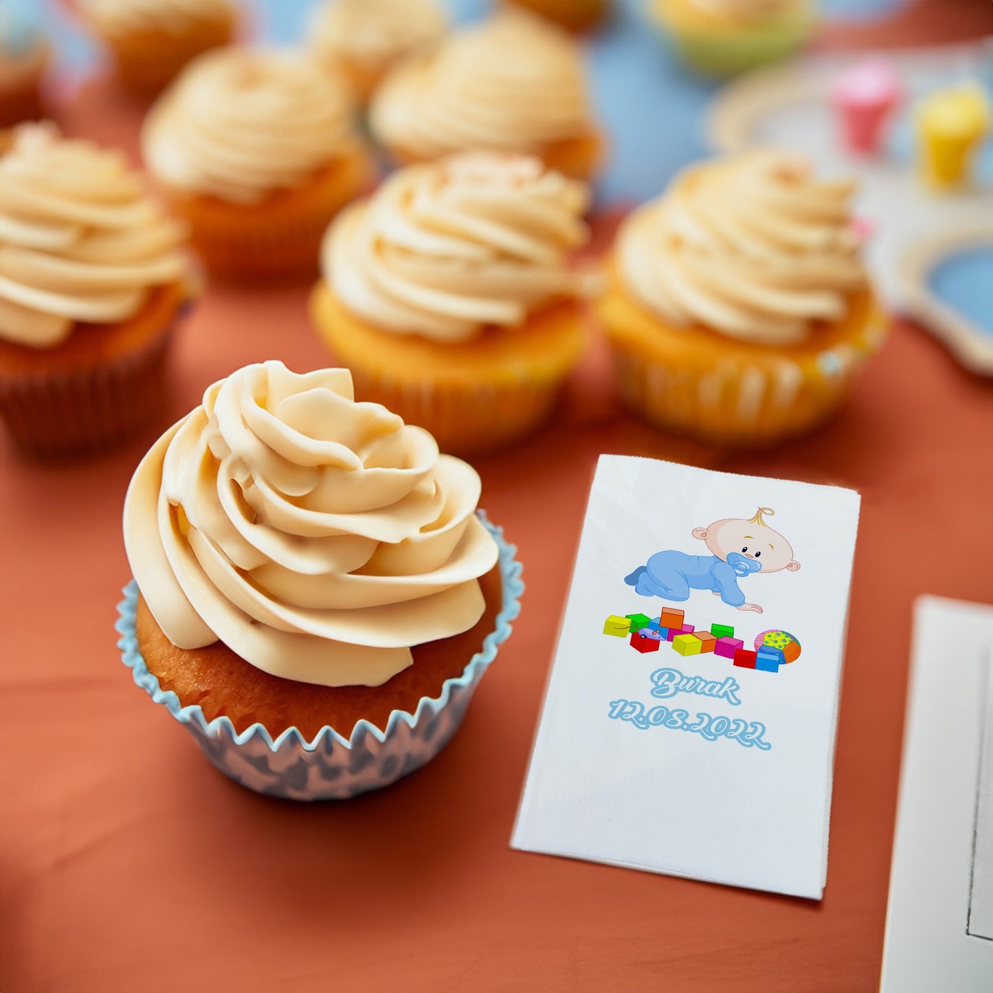 Erkek Bebek Temalı Baskılı Peçeteler - AyDesign.com.tr