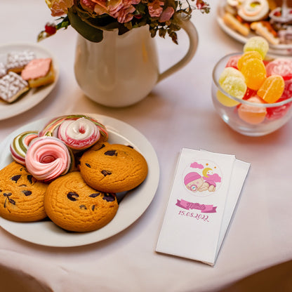 Uyuyan Bebek Temalı Baskılı Peçeteler - AyDesign.com.tr