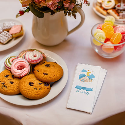 Uyuyan Erkek Bebek Temalı Baskılı Peçeteler - AyDesign.com.tr