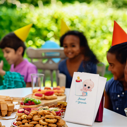 Biberonlu Erkek Bebek Temalı Baskılı Peçeteler - AyDesign.com.tr