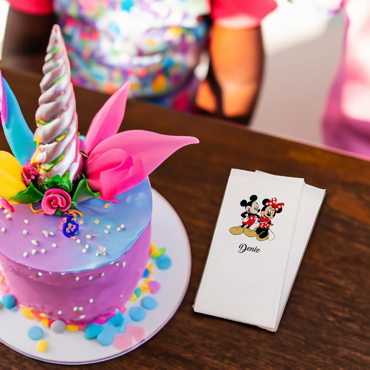 Mickey ve Minnie Mouse Baskılı Peçeteler - AyDesign.com.tr