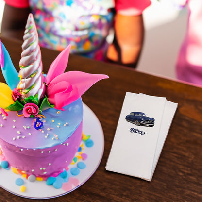 Arabalar Mavi Araba Temalı Baskılı Peçeteler - AyDesign.com.tr