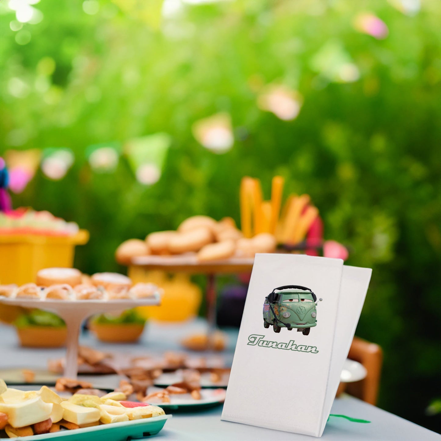 Arabalar Yeşil Araba Temalı Baskılı Peçeteler - AyDesign.com.tr