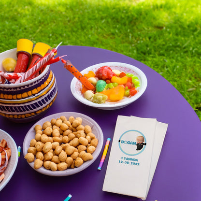 Patron Bebek Temalı Baskılı Peçeteler - AyDesign.com.tr