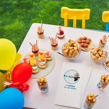 Patron Bebek Temalı Baskılı Peçeteler - AyDesign.com.tr