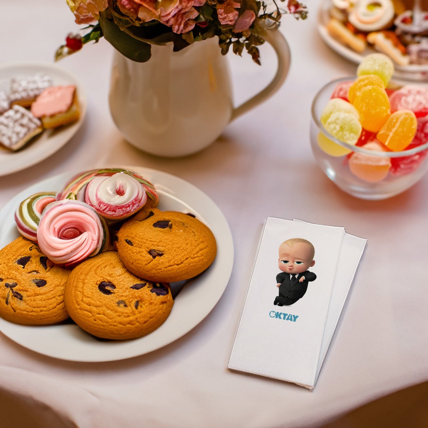 Patron Bebek Baskılı Peçeteler - AyDesign.com