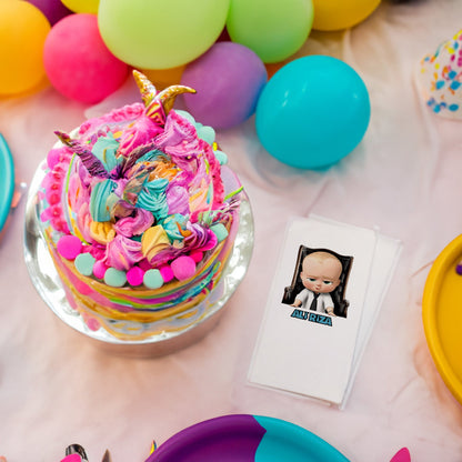 Koltukta Patron Bebek  Baskılı Peçeteler - AyDesign.com