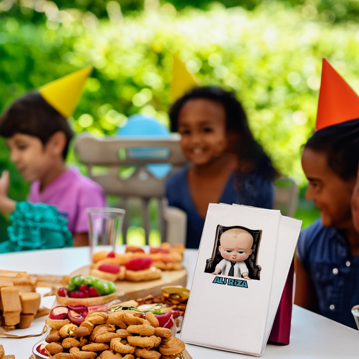 Koltukta Patron Bebek  Baskılı Peçeteler - AyDesign.com