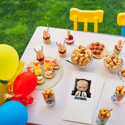 Koltukta Patron Bebek  Baskılı Peçeteler - AyDesign.com