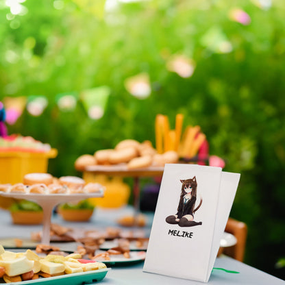 Kedi Kız  Baskılı Peçeteler - AyDesign.com