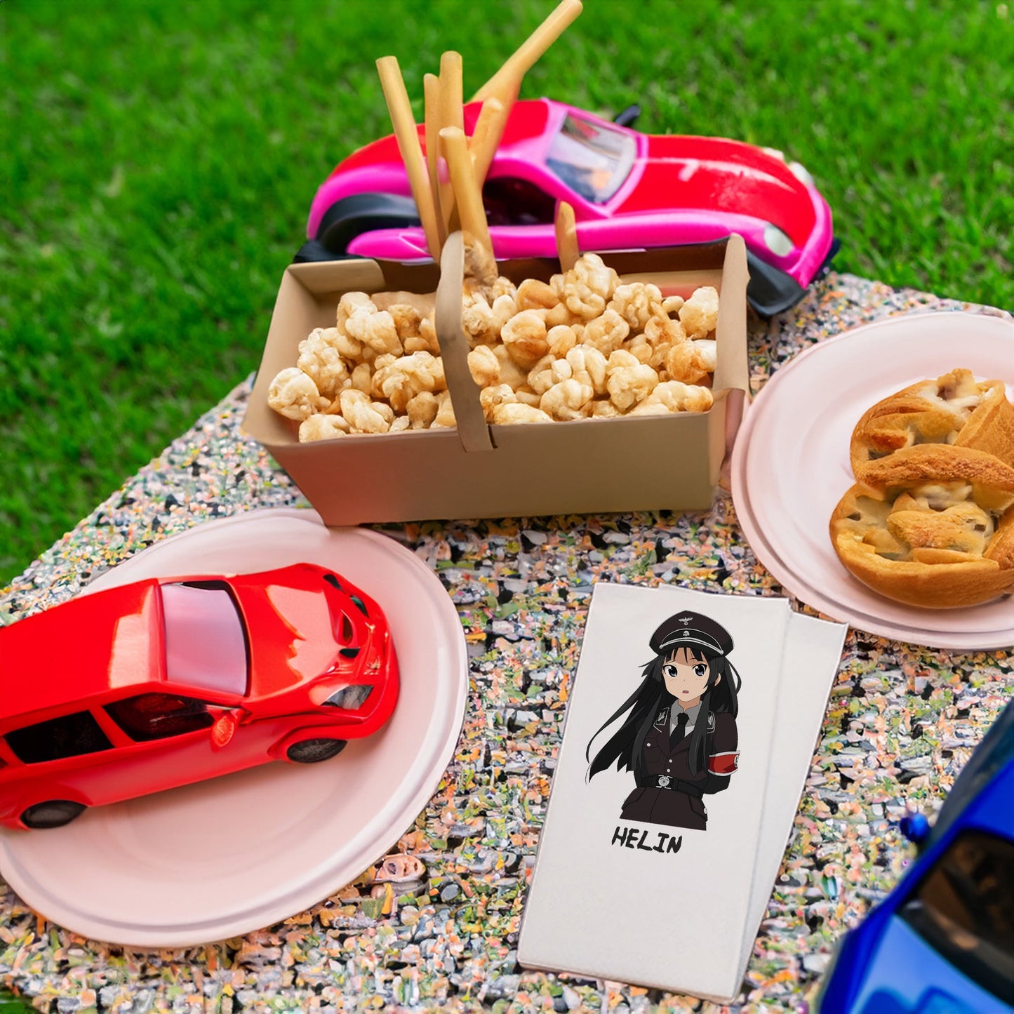 Polis Anime Temalı Baskılı Peçeteler - AyDesign.com