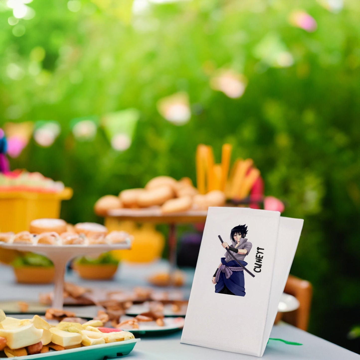 Kılıçlı Erkek Anime Temalı Baskılı Peçeteler - AyDesign.com