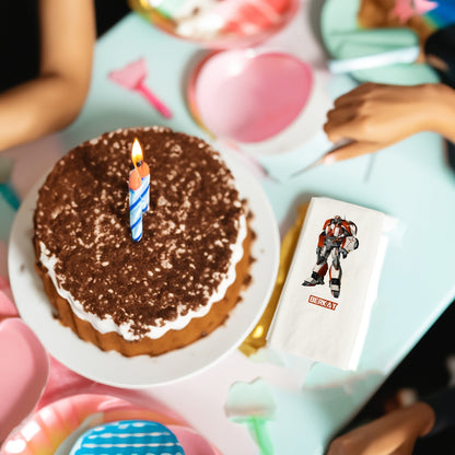 Kırmızı Robot Temalı Baskılı Peçeteler - AyDesign.com