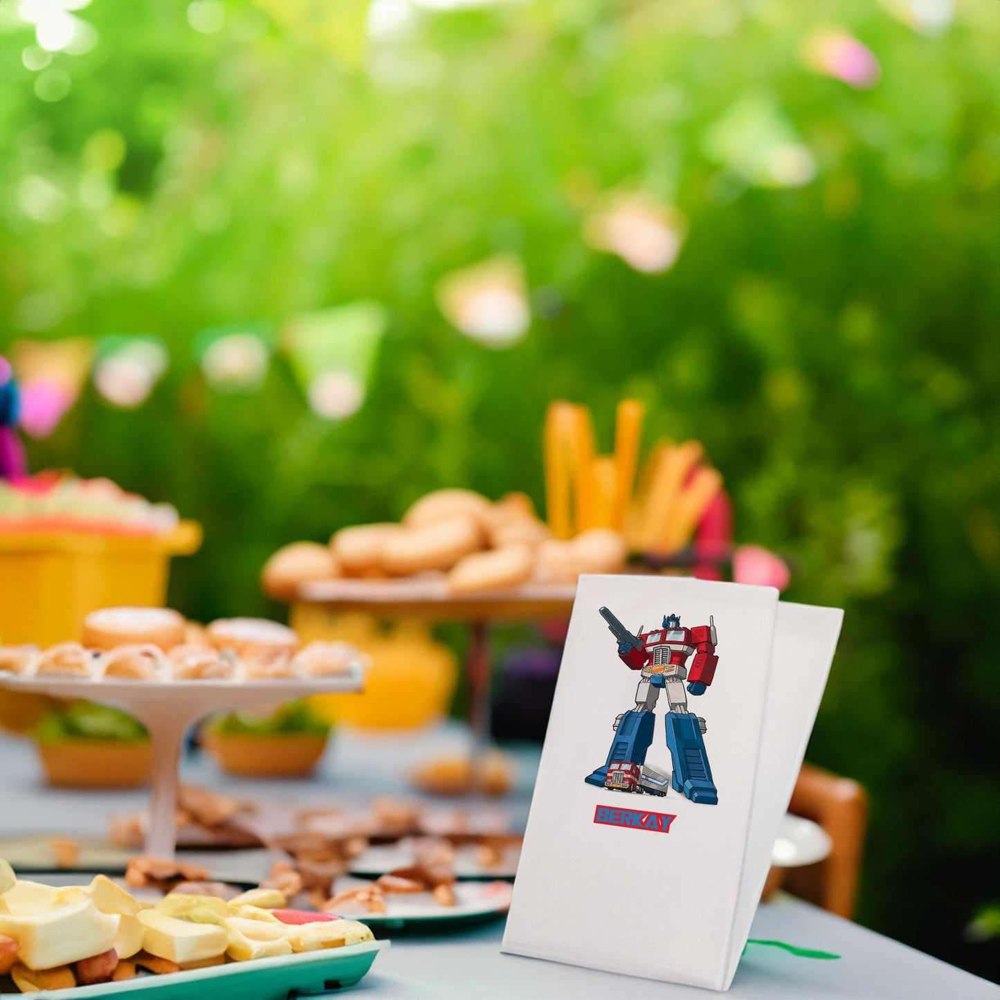 Renkli Robot Temalı Baskılı Peçeteler - AyDesign.com