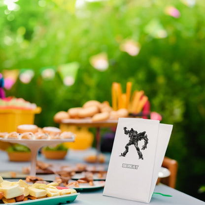 Siyah Robot Temalı Baskılı Peçeteler - AyDesign.com