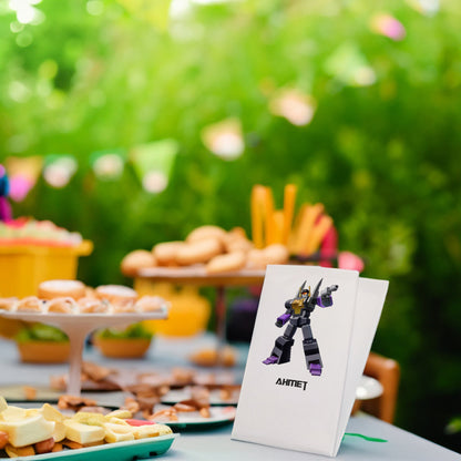 Mor Robot Temalı Baskılı Peçeteler - AyDesign.com