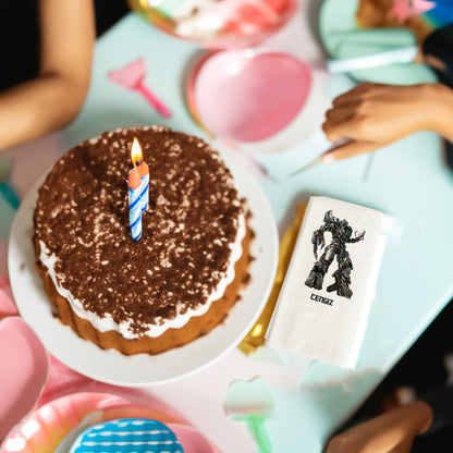 Kara Robot Temalı Baskılı Peçeteler - AyDesign.com