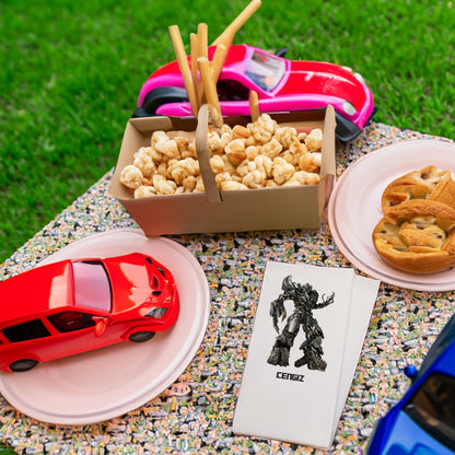 Kara Robot Temalı Baskılı Peçeteler - AyDesign.com