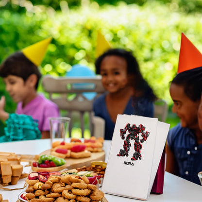 Kırmızılı Robot Temalı Baskılı Peçeteler - AyDesign.com