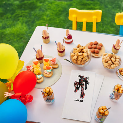 Kırmızı Robot Baskılı Peçeteler - AyDesign.com