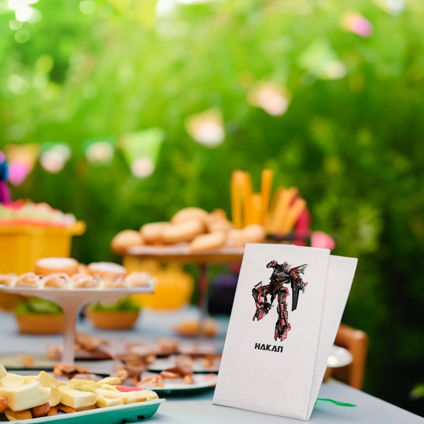 Kırmızı Robot Baskılı Peçeteler - AyDesign.com