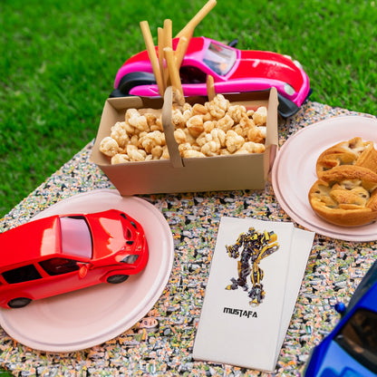 Sarı Robot Baskılı Peçeteler - AyDesign.com