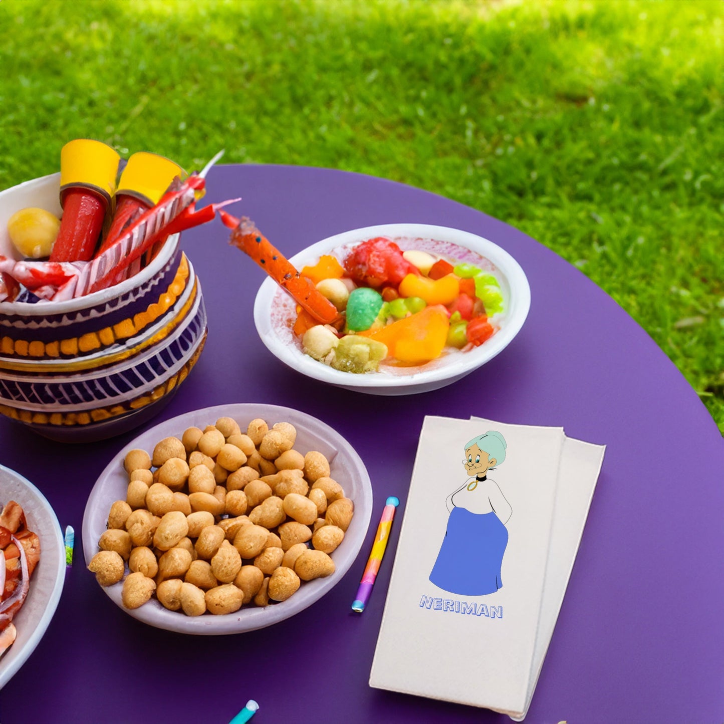 Büyükanne Baskılı Peçeteler - AyDesign.com