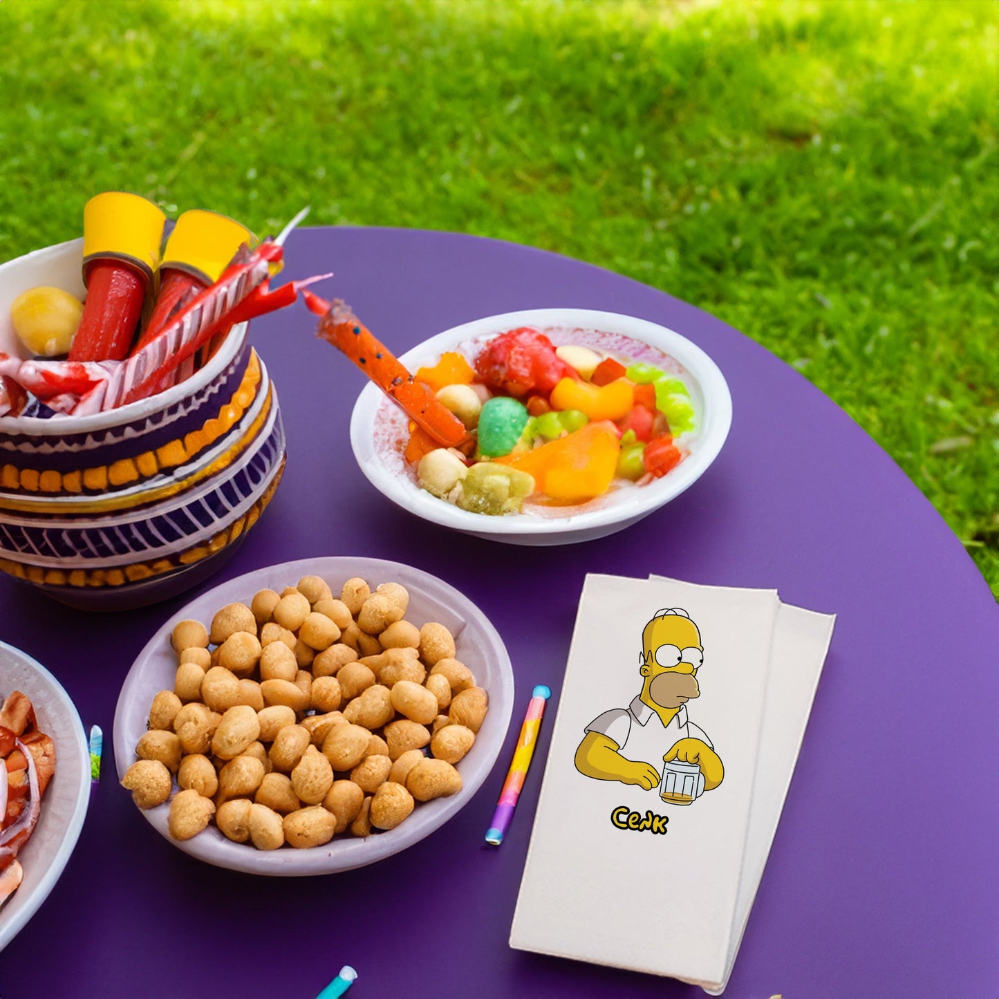 Homer Simpson Baskılı Peçeteler - AyDesign.com