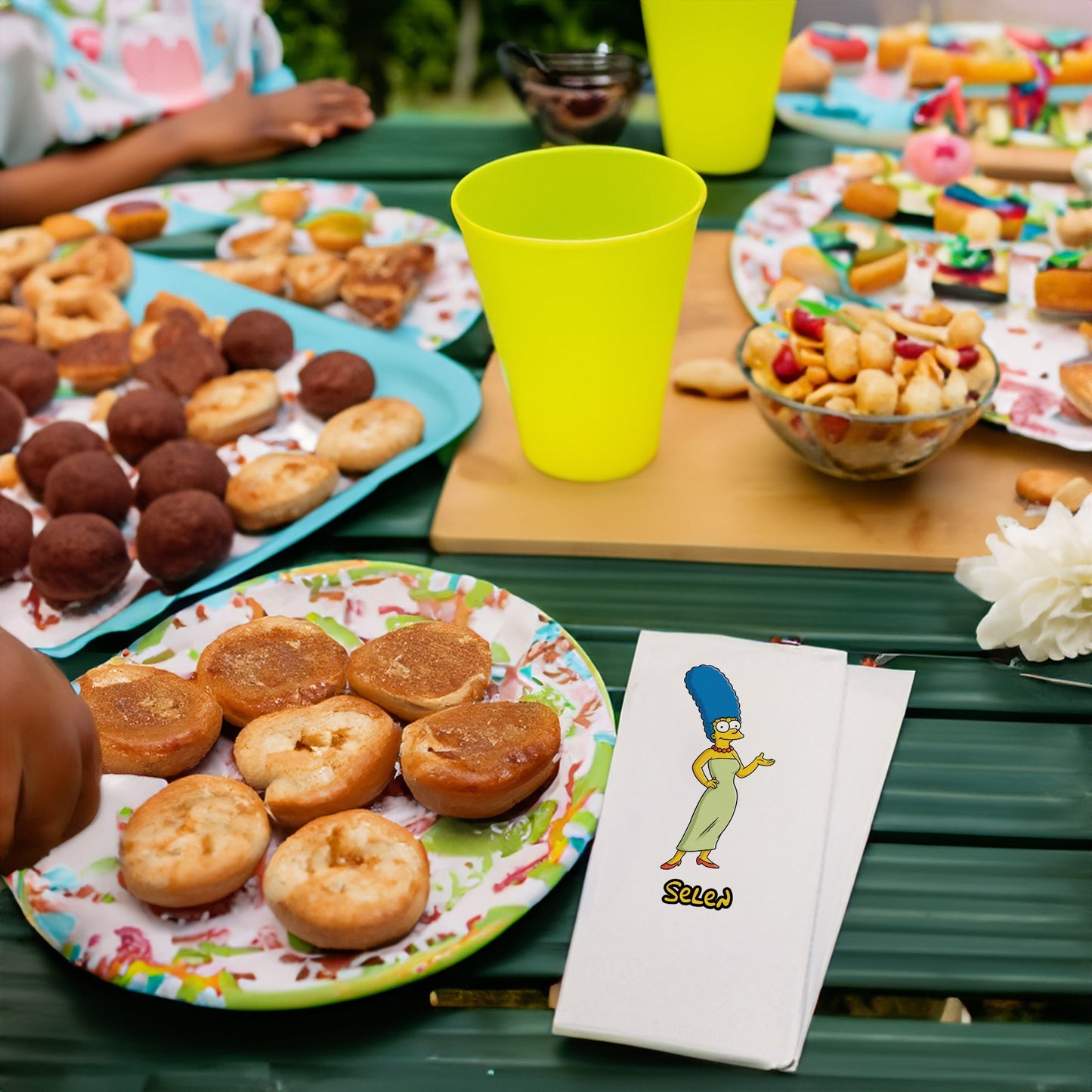 Marge Simpson Temalı Baskılı Peçeteler - AyDesign.com