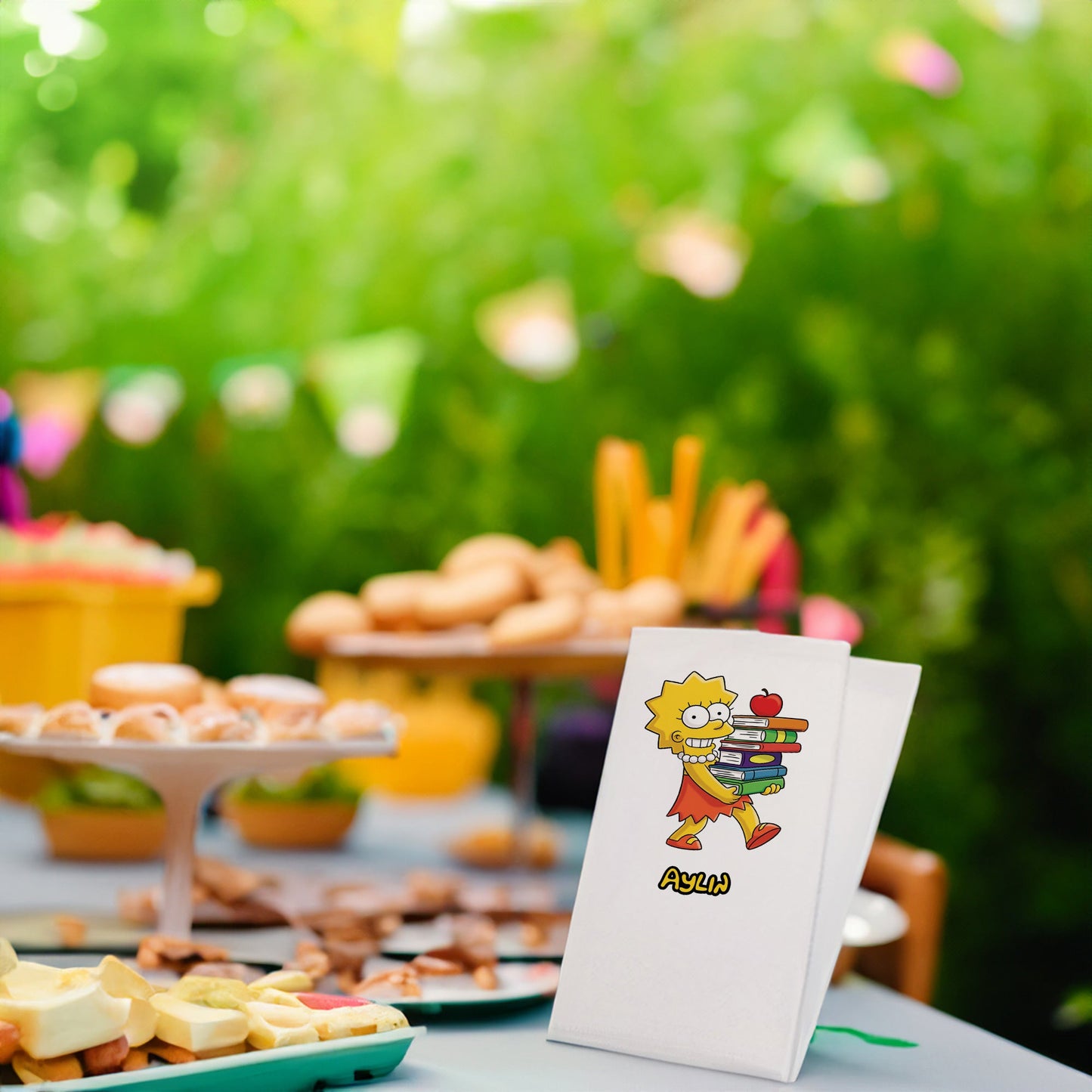 Lisa Simpson Temalı Baskılı Peçeteler - AyDesign.com