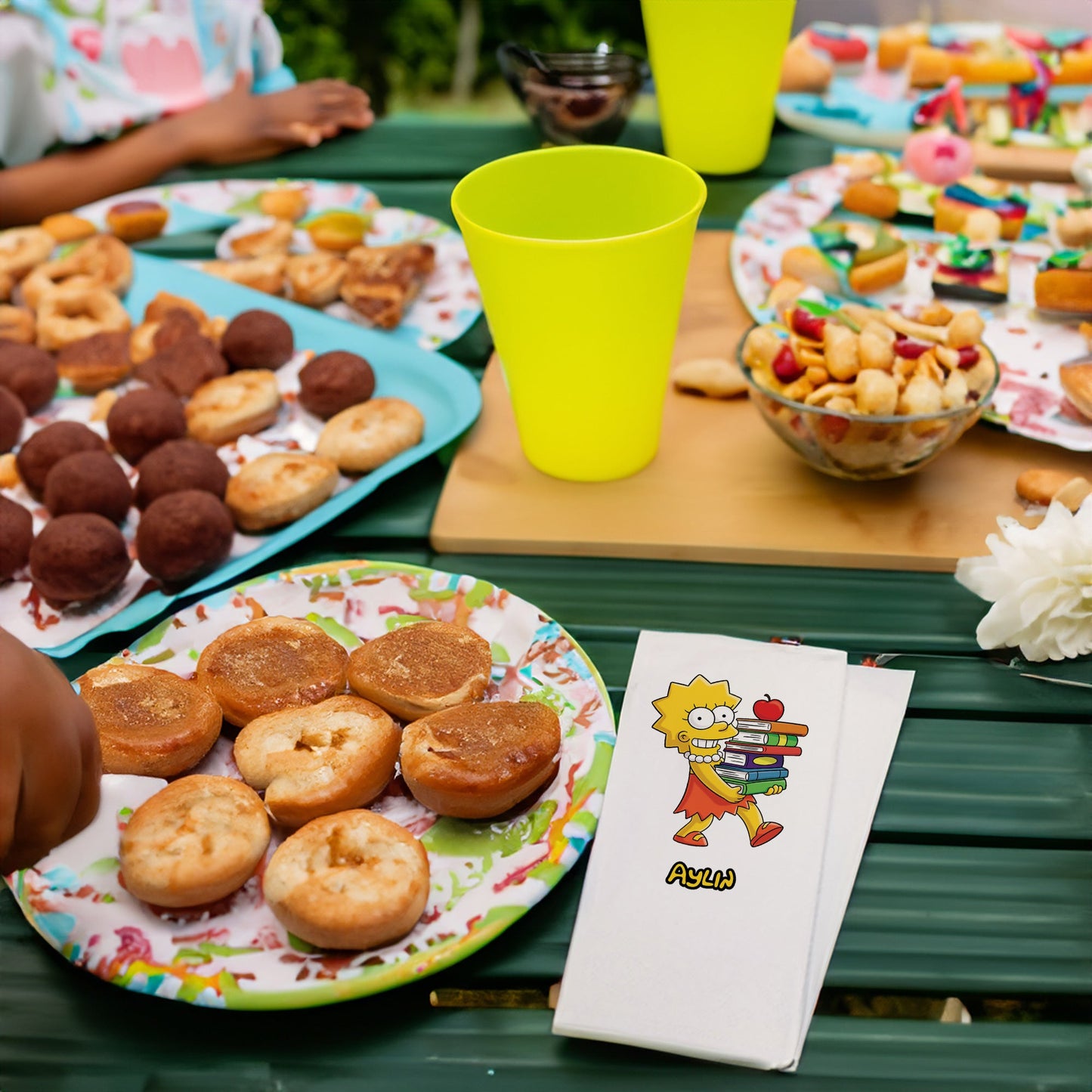 Lisa Simpson Temalı Baskılı Peçeteler - AyDesign.com