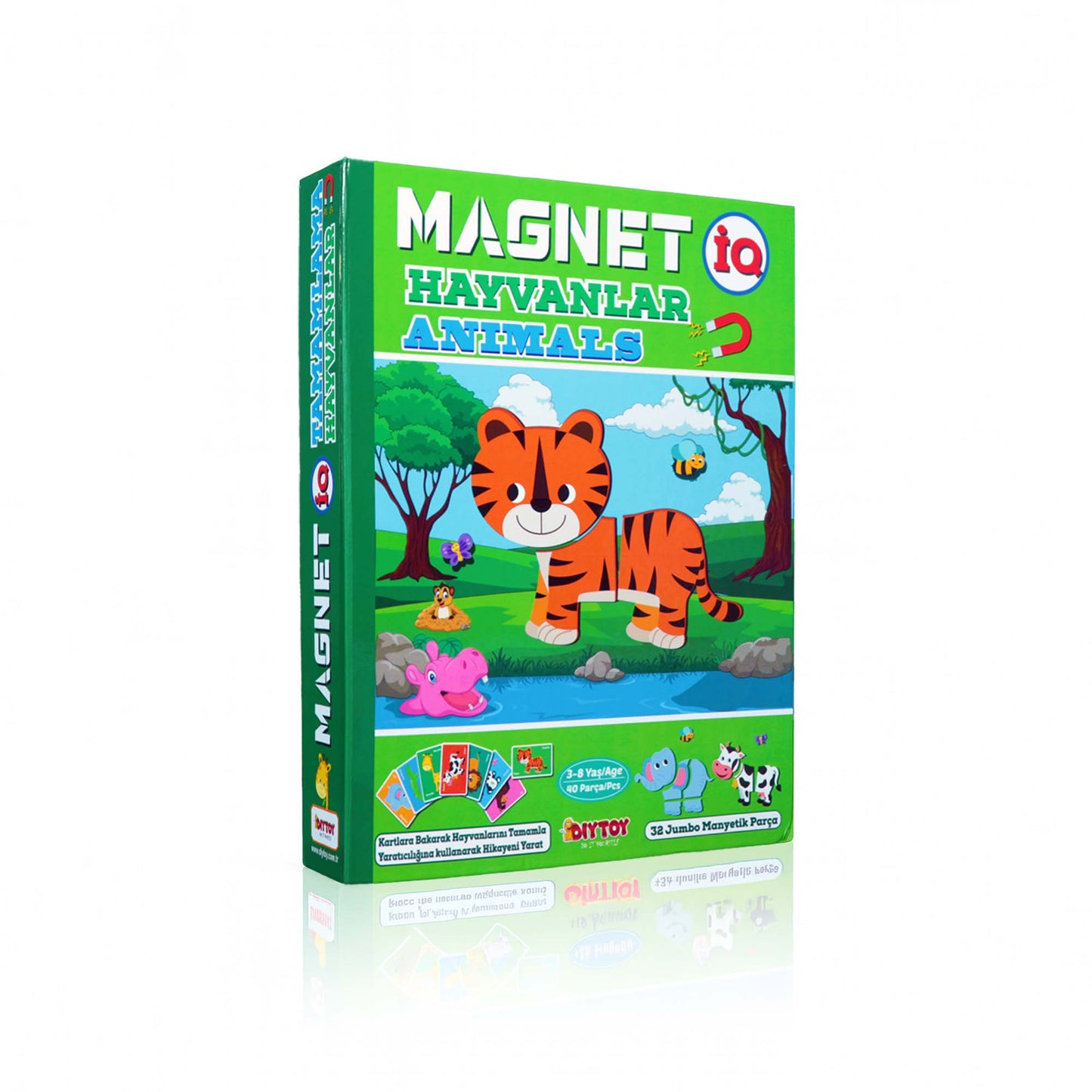 Bemi Magnet IQ Hayvanlar | Manyetik Eğitici Puzzle ve Hayvan Oyunu