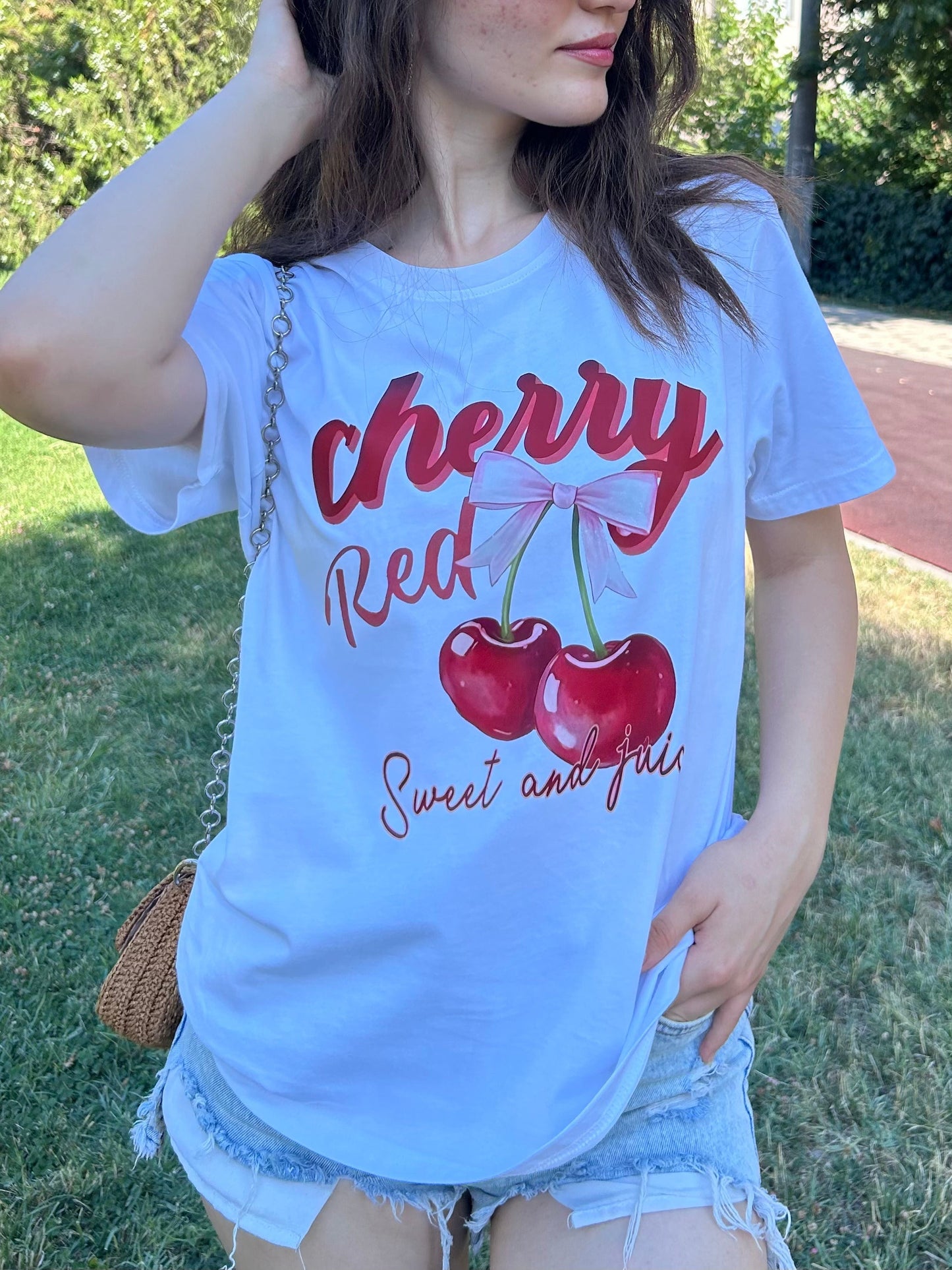 Cherry Cherries Baskılı Pinterest Tişört