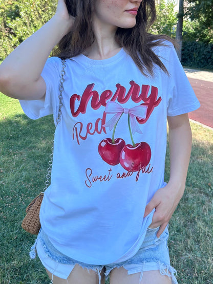 Cherry Cherries Baskılı Pinterest Tişört