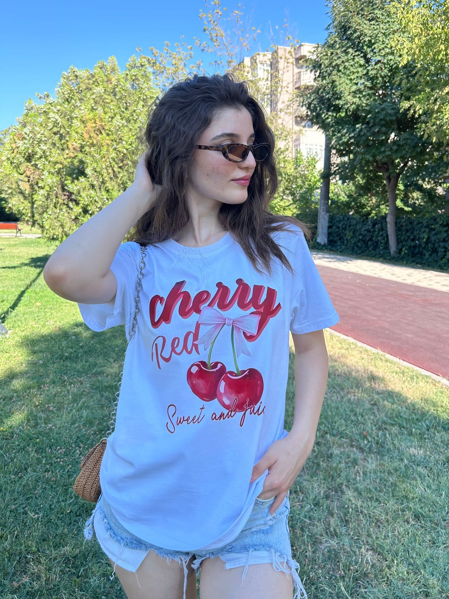 Cherry Cherries Baskılı Pinterest Tişört