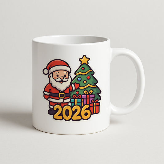 2026 Noel Baba Temalı Hediyelik Baskılı Kupa