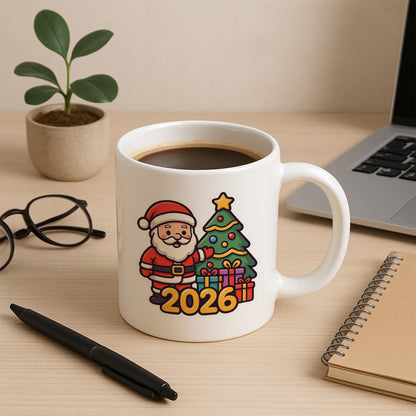 2026 Noel Baba Temalı Hediyelik Baskılı Kupa