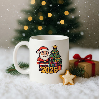 2026 Noel Baba Temalı Hediyelik Baskılı Kupa