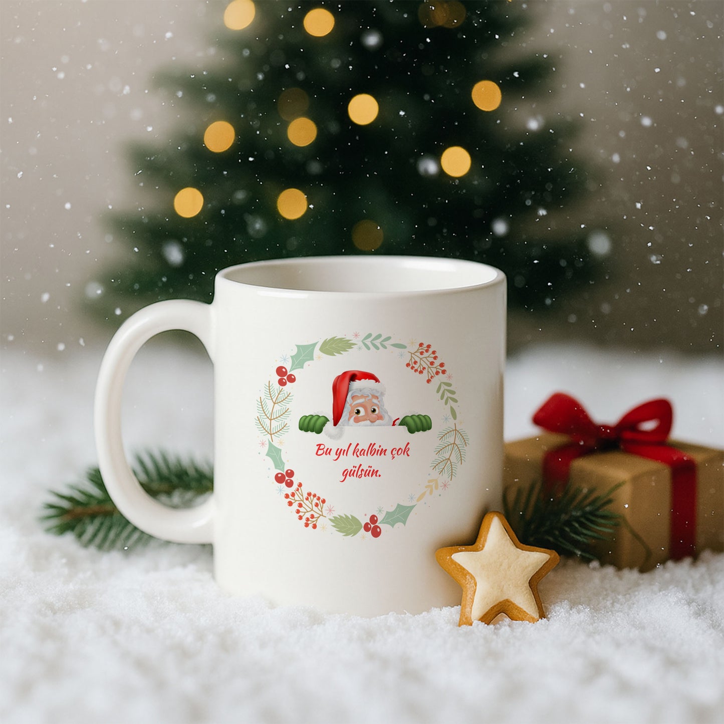 Bu Yıl Kalbin Çok Gülsün Yazılı Hediyelik Baskılı Kupa