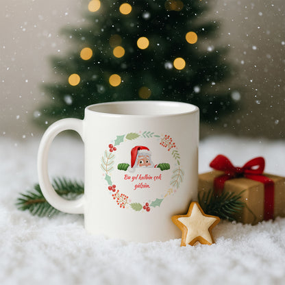 Bu Yıl Kalbin Çok Gülsün Yazılı Hediyelik Baskılı Kupa