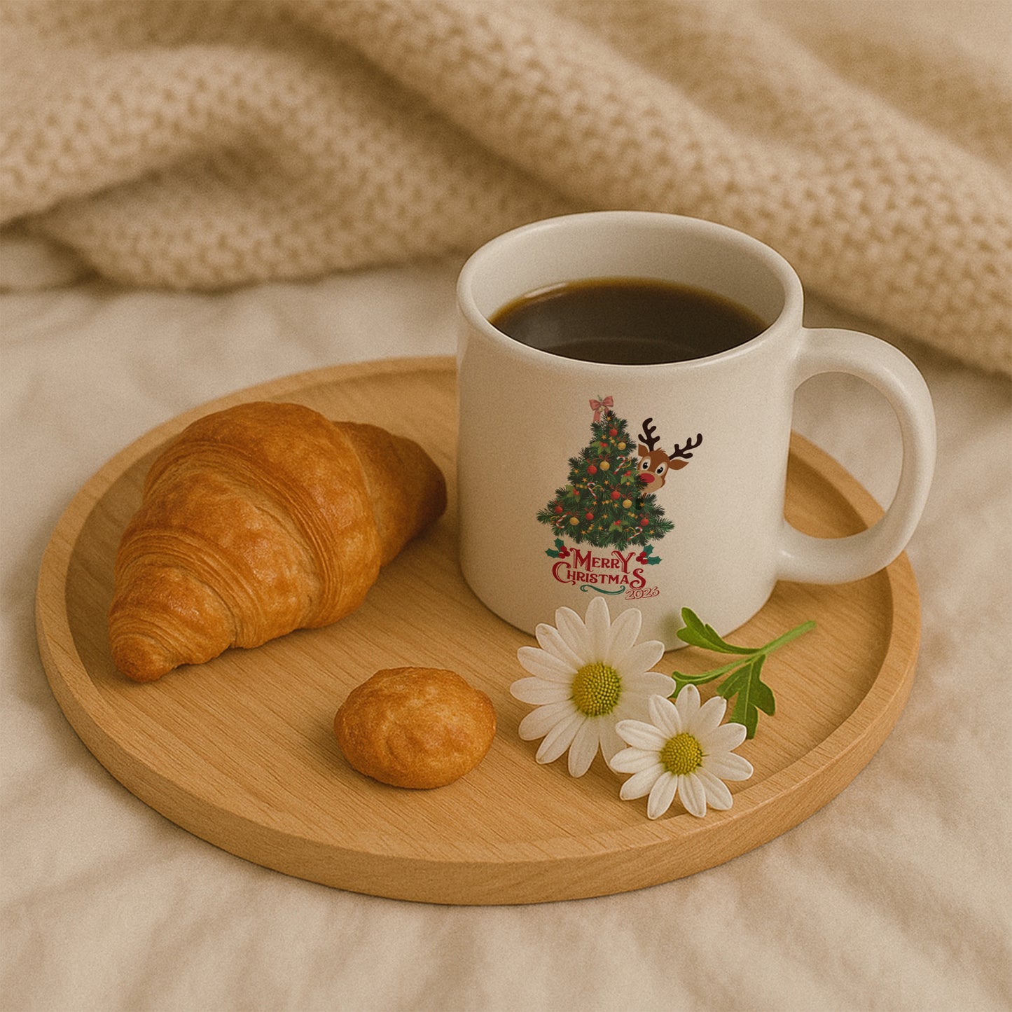 Merry Christmas 2026 Yazılı Yılbaşı Temalı Hediyelik Baskılı Kupa