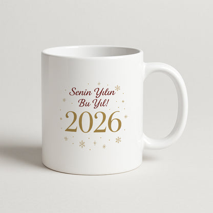 Senin Yılın Bu Yıl 2026 Yazılı Hediyelik Baskılı Kupa