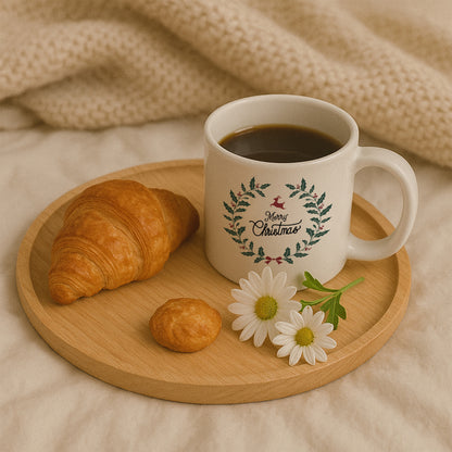 Minimal Çelenk ve Geyik Temalı Hediyelik Baskılı Kupa