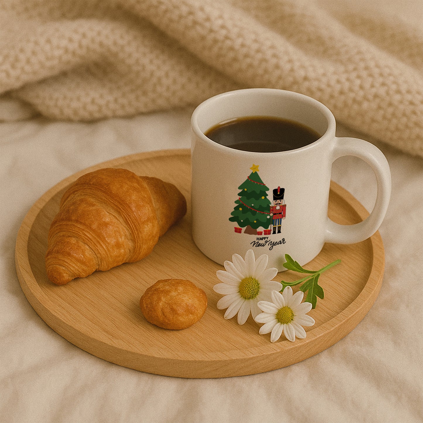 Fındıkkıran ve Yılbaşı Ağacı Temalı Hediyelik Baskılı Kupa