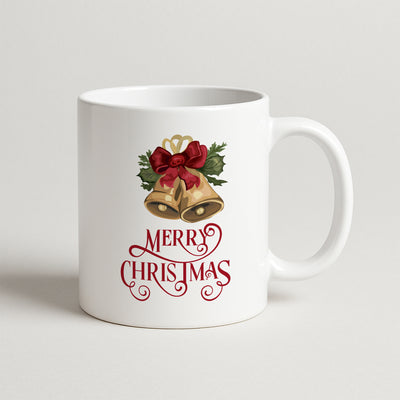 Altın Çanlar Merry Christmas Temalı Hediyelik Baskılı Kupa