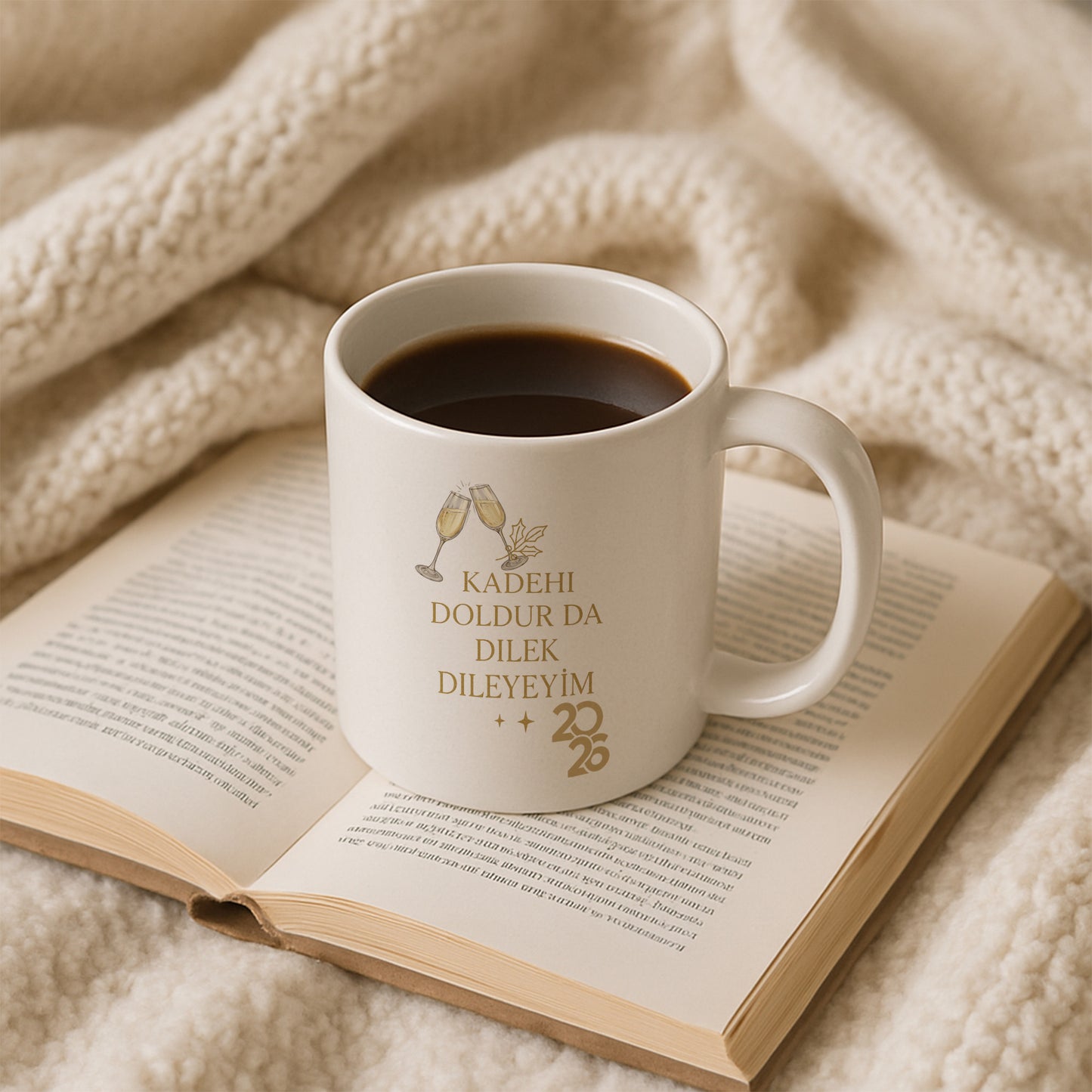 Kadehi Doldur Dilek Dileyim 2026 Temalı Hediyelik Baskılı Kupa