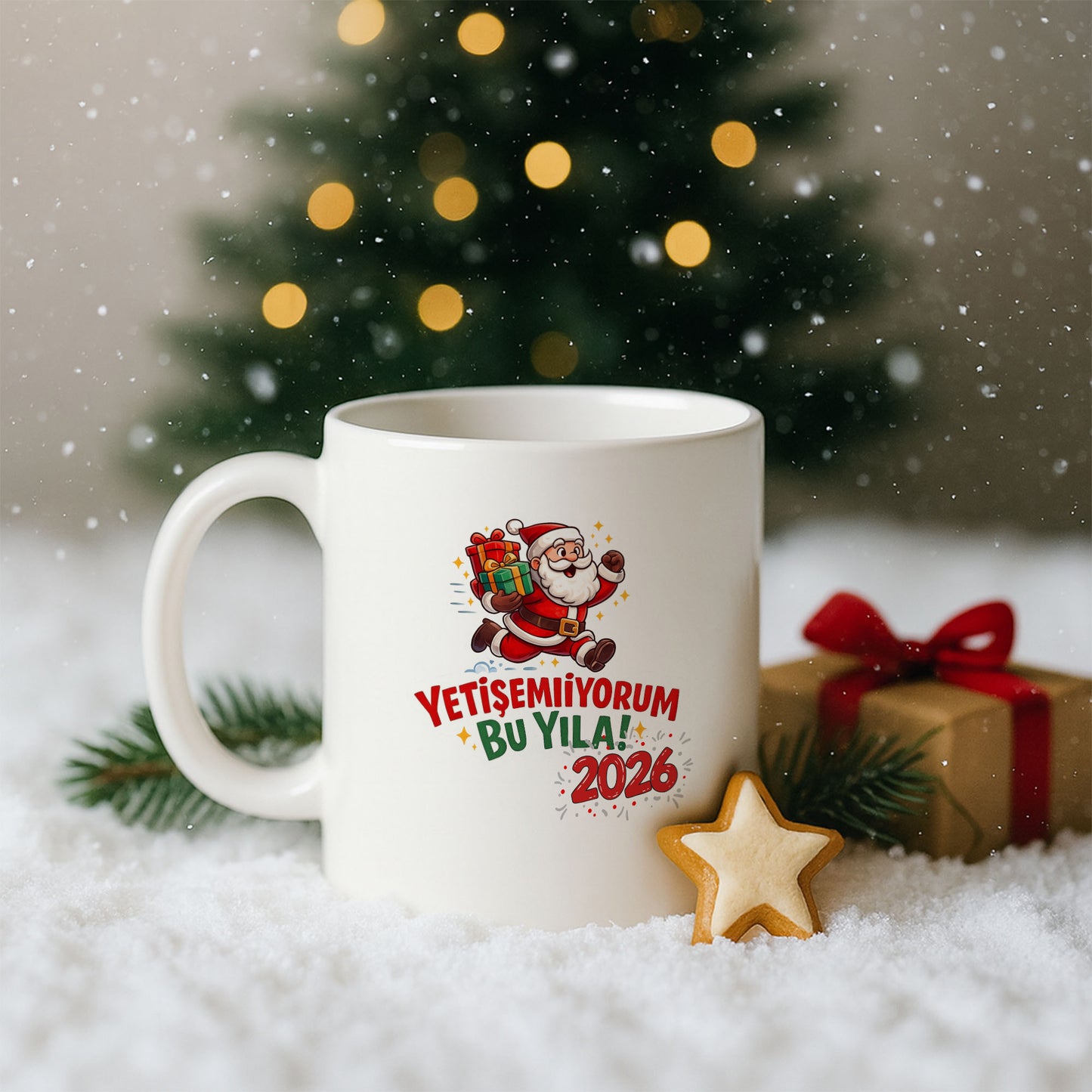 Yetişemiyorum Bu Yıla 2026 Temalı Eğlenceli Hediyelik Baskılı Kupa