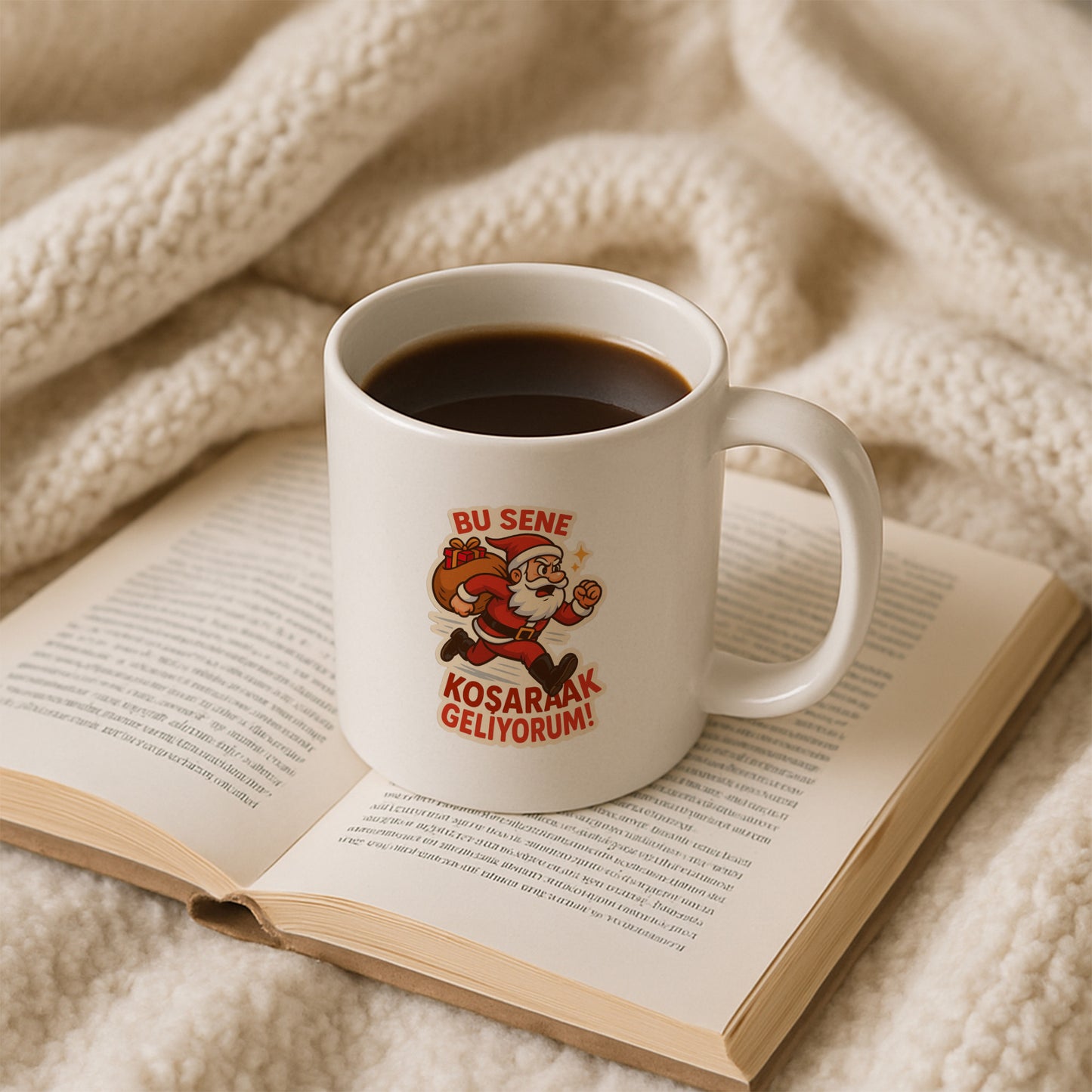 Bu Sene Koşarak Geliyorum Temalı Eğlenceli Hediyelik Baskılı Kupa