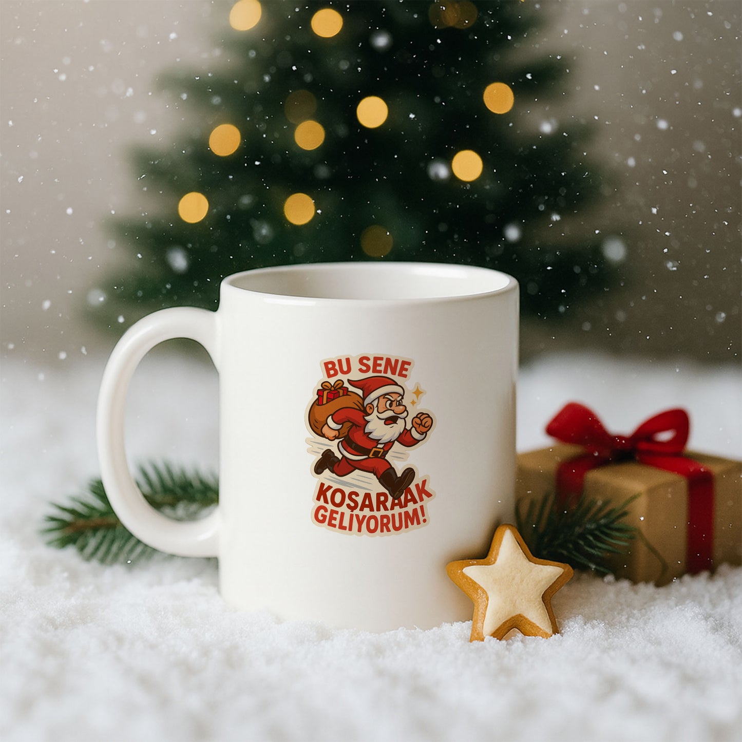 Bu Sene Koşarak Geliyorum Temalı Eğlenceli Hediyelik Baskılı Kupa