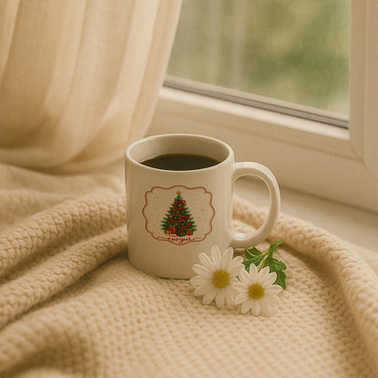 Çam Ağacı Happy New Year Temalı Yılbaşı Baskılı Kupa